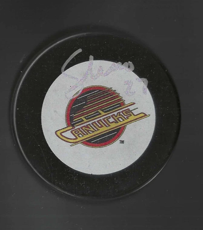 Sergio Momesso Signed Vancouver Canucks Puck