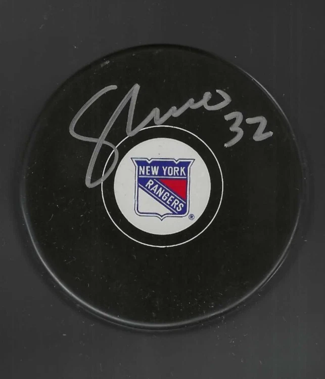 Sergio Momesso Signed New York Rangers Puck