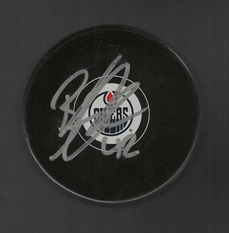 Brendan Perlini Signed Edmonton Oilers Puck