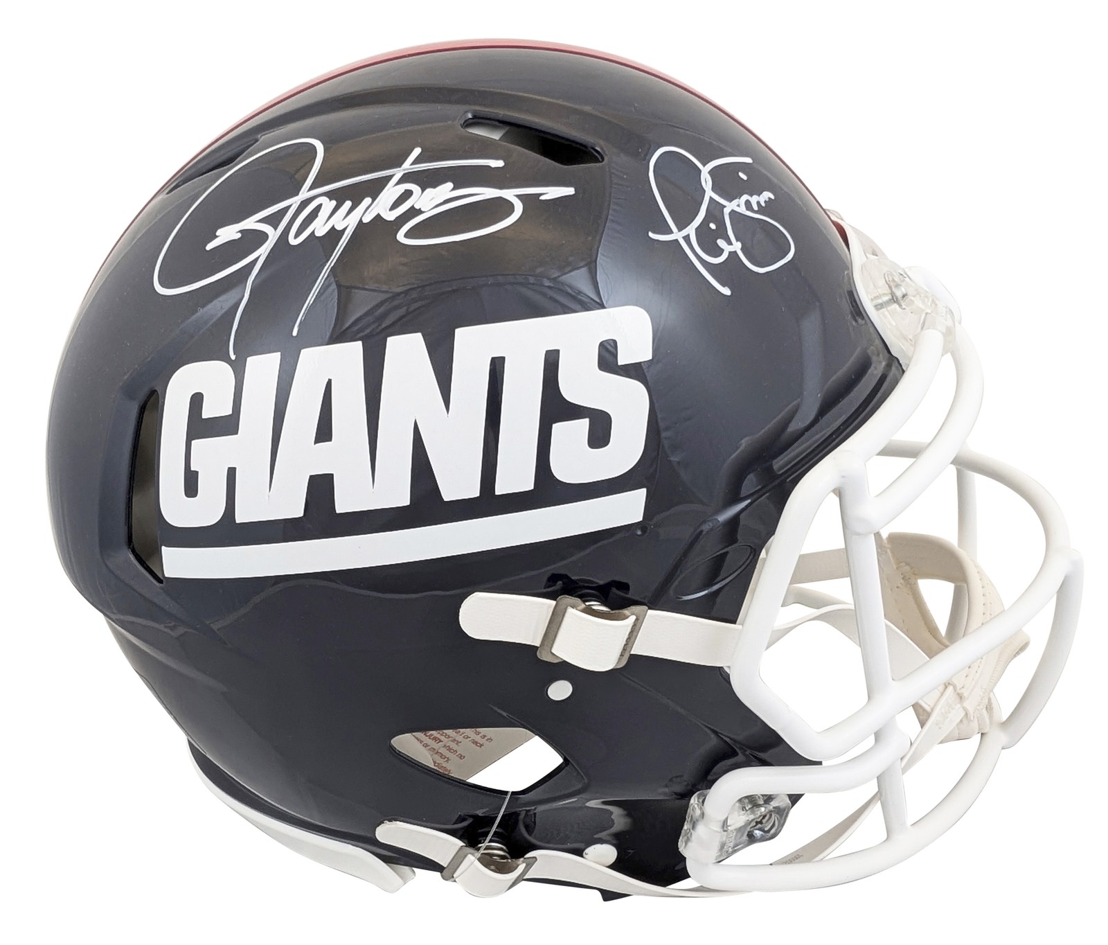 Giants (2) Taylor & Simms Signed 1981-99 TB Full Size Speed Proline Helmet BAS W