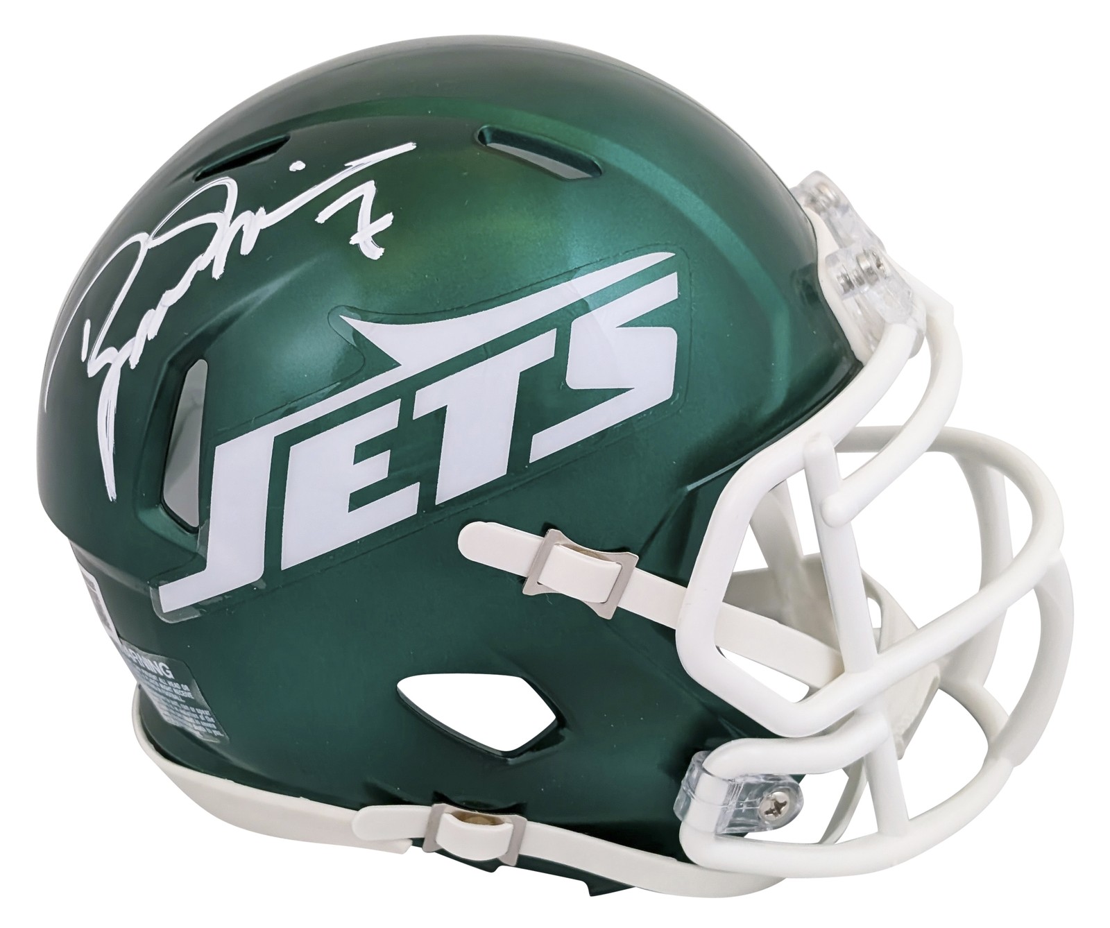 Jets Boomer Esiason Authentic Signed Speed Mini Helmet Autographed BAS Witnessed