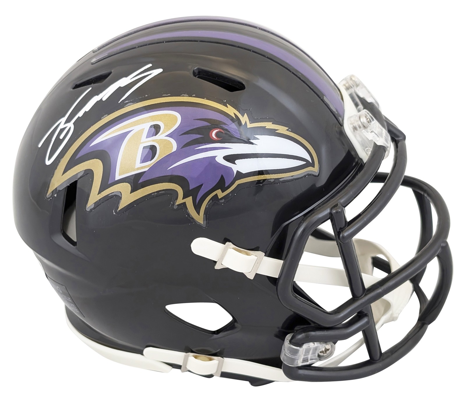 Ravens Zay Flowers Authentic Signed Speed Mini Helmet Autographed BAS Witnessed