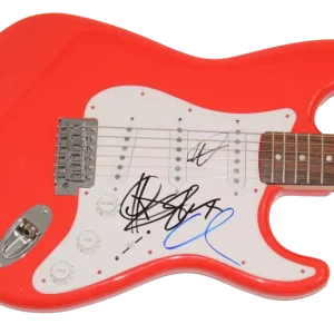 5 SECONDS OF SUMMER 5SOS SIGNED AUTOGRAPH RED FENDER ELECTRIC GUITAR W/ JSA COA