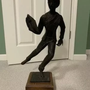 ACHILLE FORGIONE JR. INCREDIBLY RARE+HUGE PAPER BOY SCULPTURE SIGNED