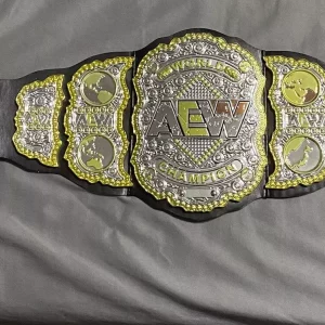 Adam Page Signed AEW Toy Championship Belt Wrestling Legend RARE PROOF 1
