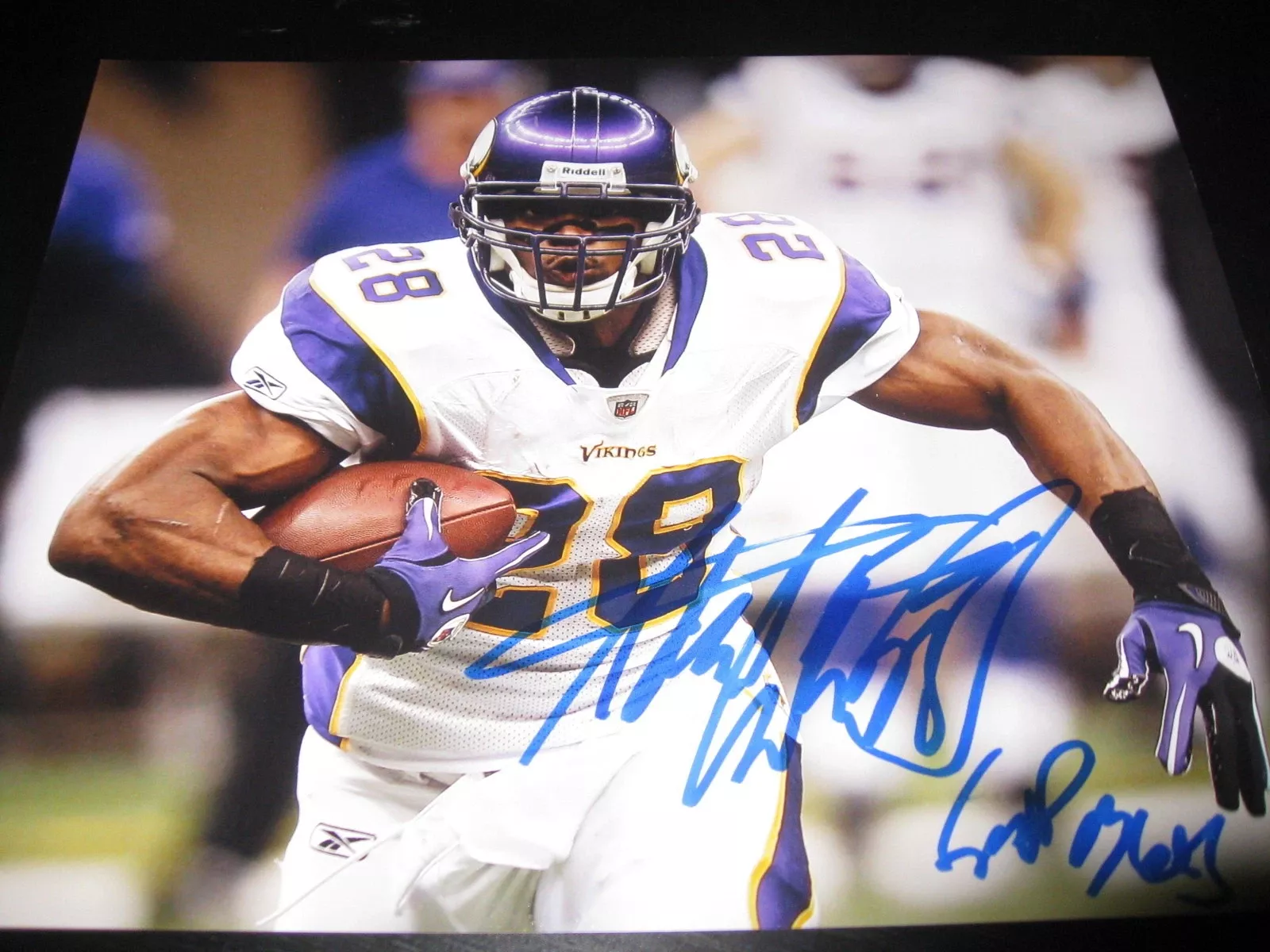 ADRIAN PETERSON SIGNED AUTOGRAPH 8x10 PHOTO MINNESOTA VIKINGS IN PERSON ...
