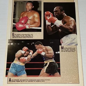 Alex Stewart The Destroyer signed Boxing Magazine Page autographed