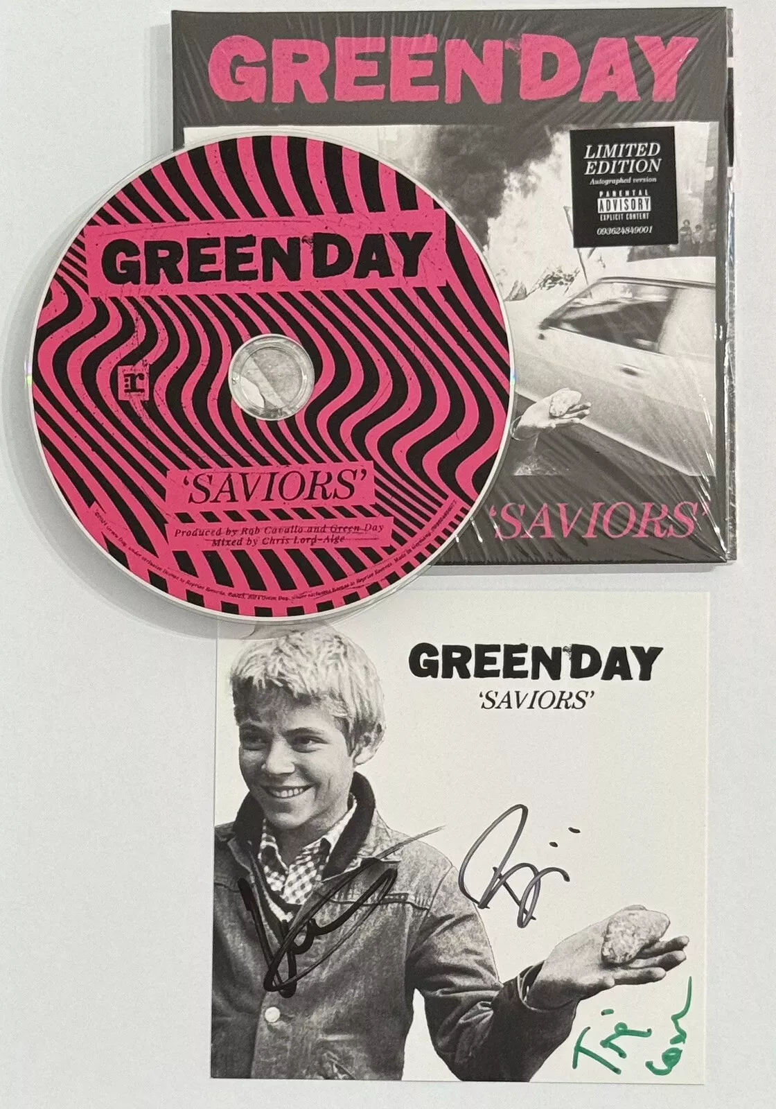 ALL 3 BAND SIGNED Green Day Saviors CD BAS Beckett COA Autographed Billie Joe +