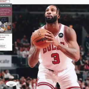 ANDRE DRUMMOND signed (CHICAGO BULLS) basketball 8X10 photo JSA COA AH95847