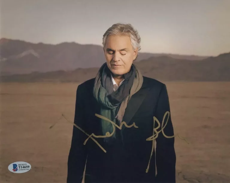 ANDREA BOCELLI SIGNED AUTOGRAPH 8X10 PHOTO – BLIND OPERA SINGER, LEGEND BECKETT  COLLECTIBLE MEMORABILIA