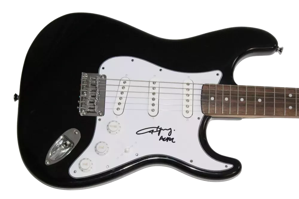 Angus Young AC/DC ACDC Signed Autograph Fender Guitar - Let There Be ...