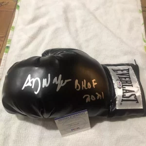 ANN WOLFE BOXING HOF SIGNED AUTOGRAPH GLOVE PSA DNA COA CHAMP WOMENS