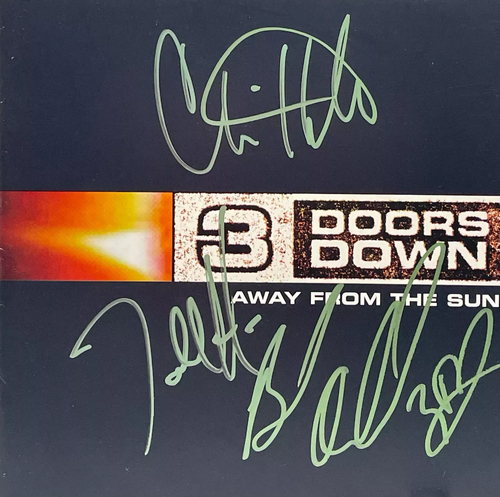 B ARNOLD C HENDERSON T HARRELL Three Doors Down Signed CD JSA
