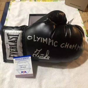 BAKHODIR JALOLOV SIGNED AUTOGRAPH BOXING GLOVE PSA COA OLYMPIC CHAMPION GOLD