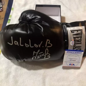 BAKHODIR JALOLOV SIGNED AUTOGRAPH BOXING GLOVE PSA COA OLYMPIC CHAMPION GOLD