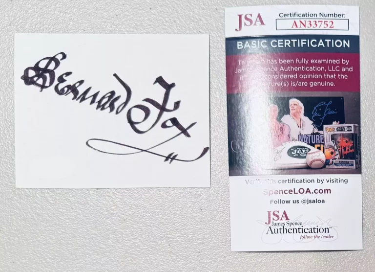 BERNARD FOX SIGNED AUTOGRAPHED 3×4 CARD JSA CERT BEWITCHED HOGAN’S HEROES COLLECTIBLE MEMORABILIA