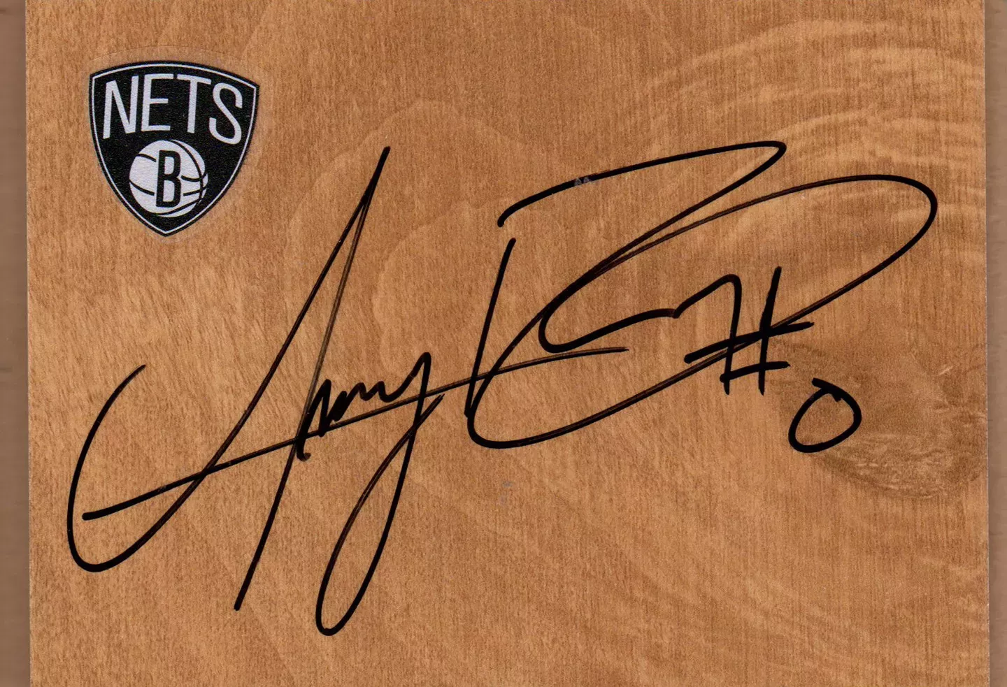 Brooklyn Nets Andray Blatche Signed FloorBoard COA