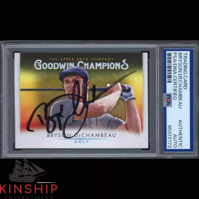 BRYSON DECHAMBEAU SIGNED UPPER DECK GOODWIN CARD PSA DNA SLAB GOLF AUTO C3552 COLLECTIBLE MEMORABILIA