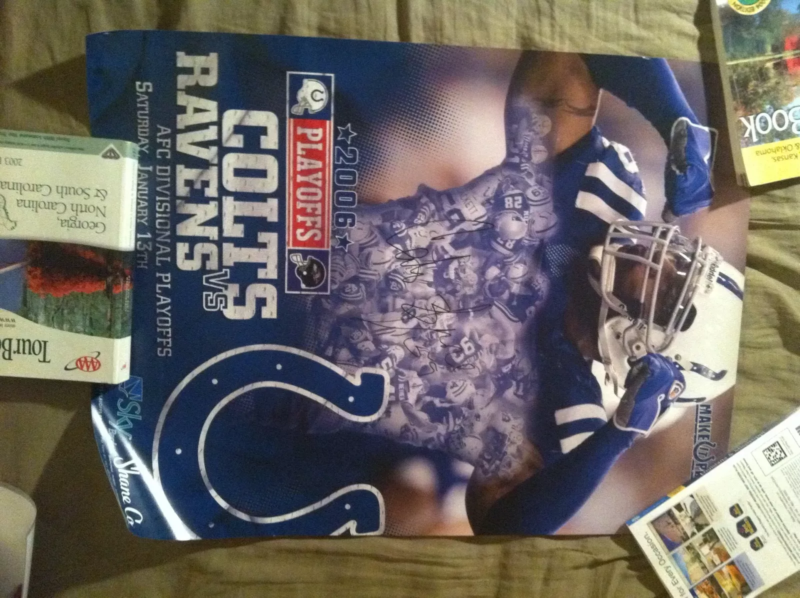 Cato June Signed Indianapilis Colts Poster Autographed
