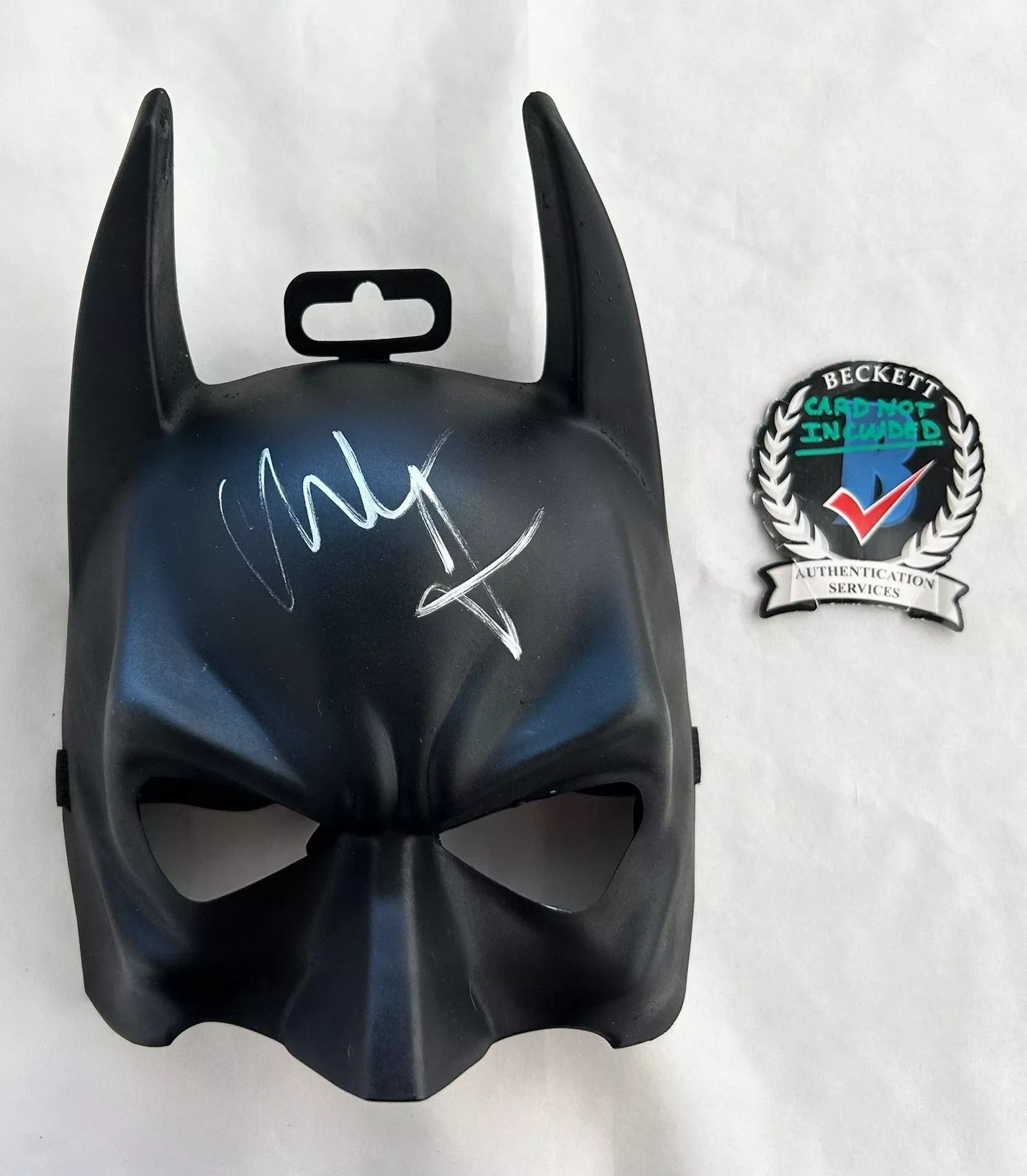 Christian Bale Signed Mask Batman Beckett BAS 7 COA