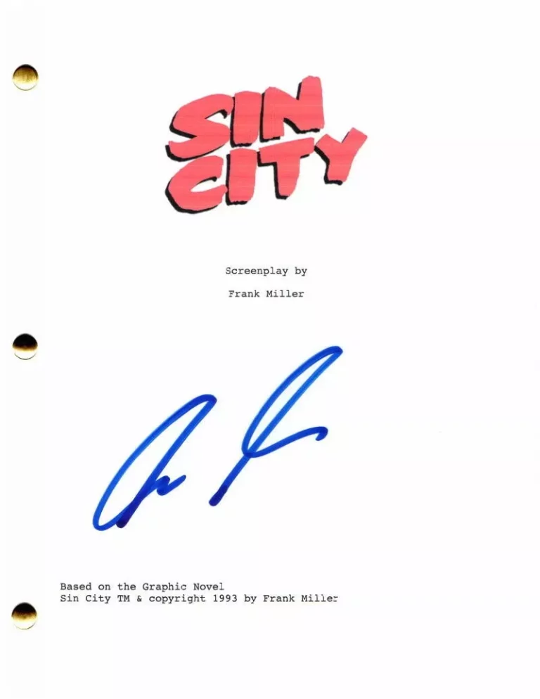 CLIVE OWEN SIGNED AUTOGRAPH FRANK MILLER SIN CITY FULL MOVIE SCRIPT JESSICA ALBA  COLLECTIBLE MEMORABILIA