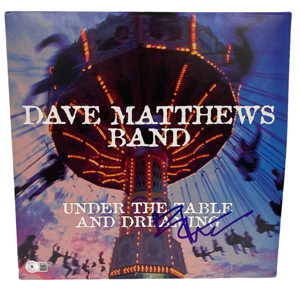 DAVE MATTHEWS SIGNED UNDER THE TABLE AND DREAMING ALBUM VINYL AUTOGRAPH BECKETT