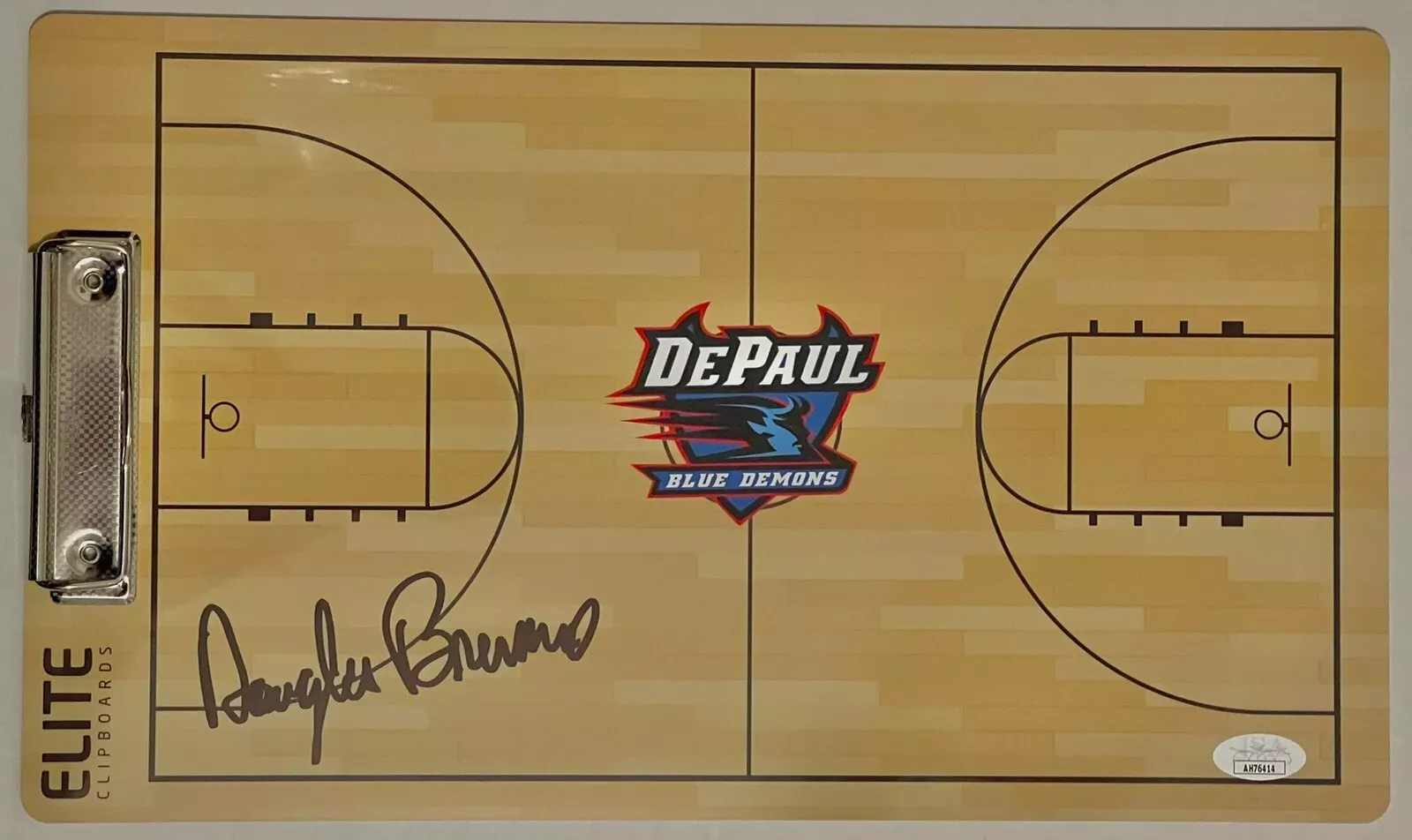 Doug Douglas Bruno Signed Autographed DePaul Blue Demons Coaches Clipboard JSA

