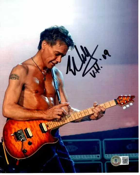 EDDIE VAN HALEN signed 8x10 photo Beckett BAS LOA