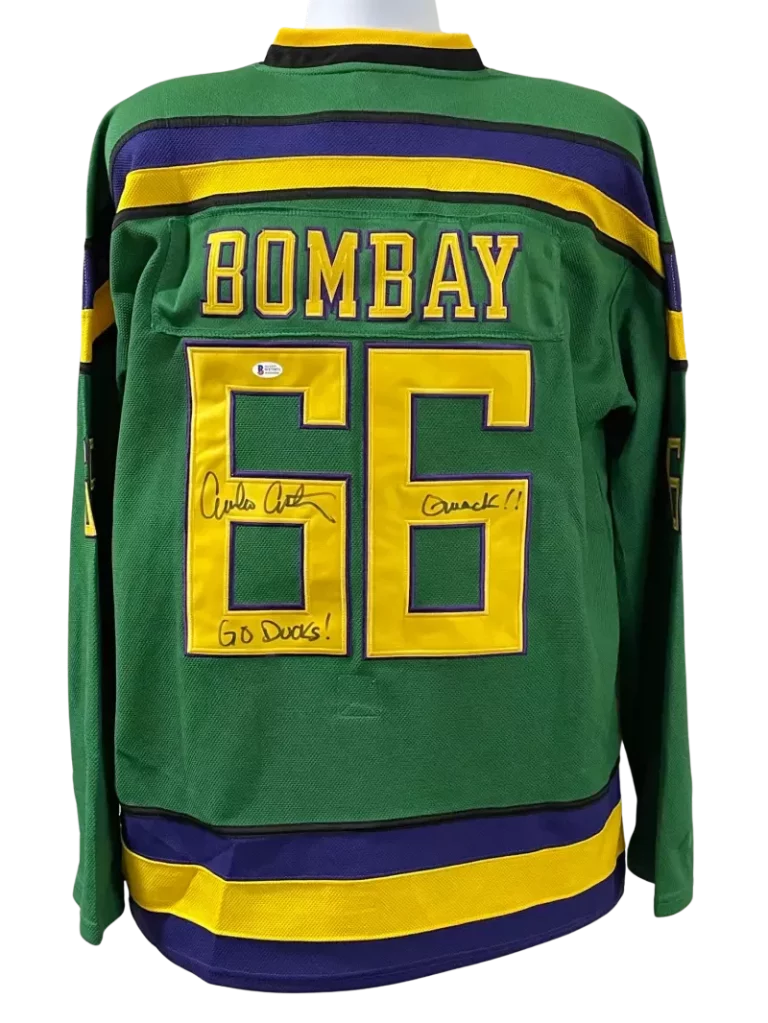 EMILIO ESTEVEZ SIGNED THE MIGHTY DUCKS HOCKEY JERSEY INSCRIPT AUTOGRAPH BAS 7 COLLECTIBLE MEMORABILIA