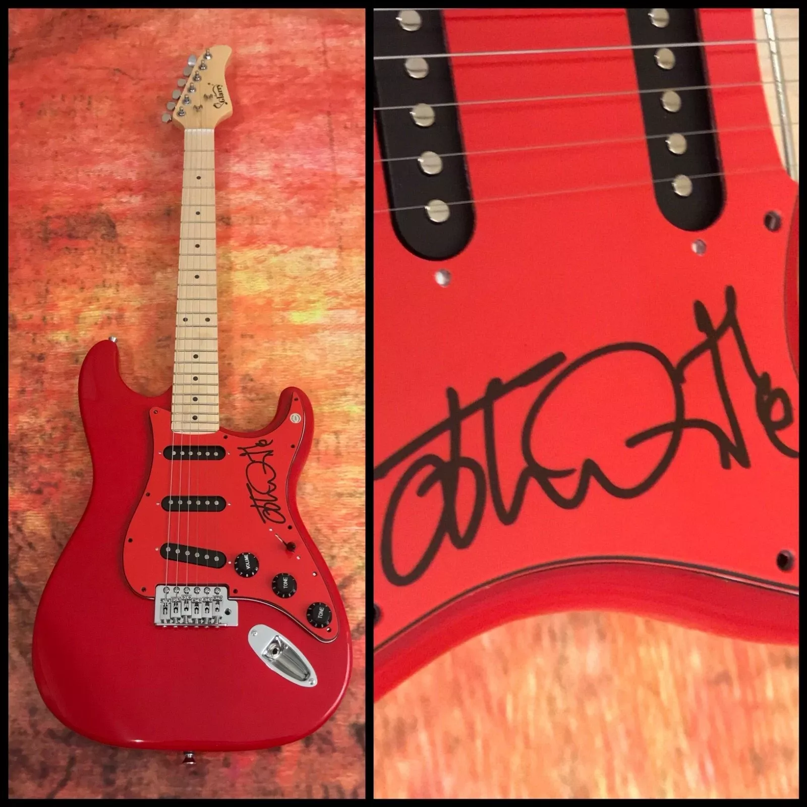 GFA Bad English & Missing You * JOHN WAITE * Signed Red Electric Guitar COA