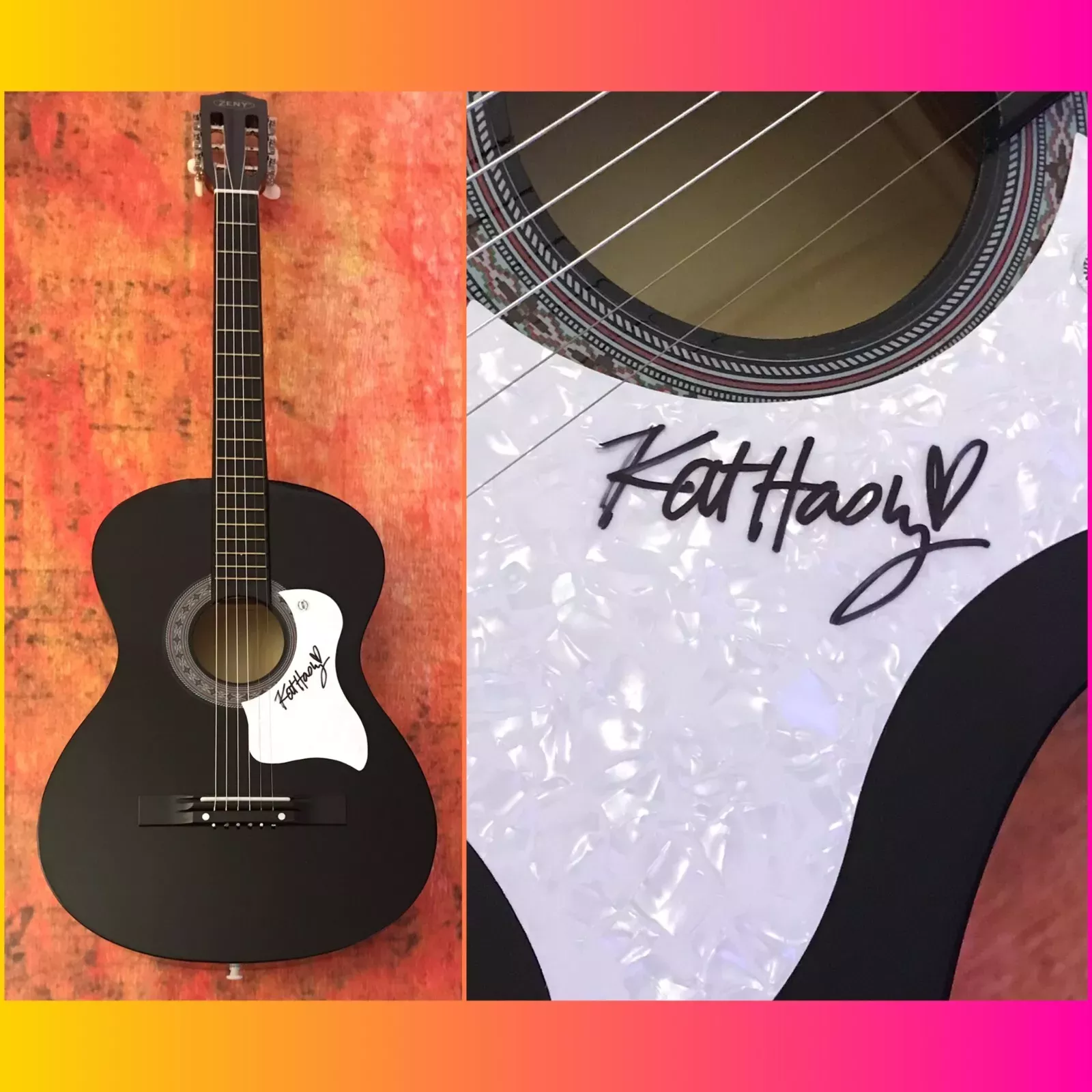 GFA Drowning in Dreams Pretty Things * KAT HASTY * Signed Acoustic Guitar K3 COA