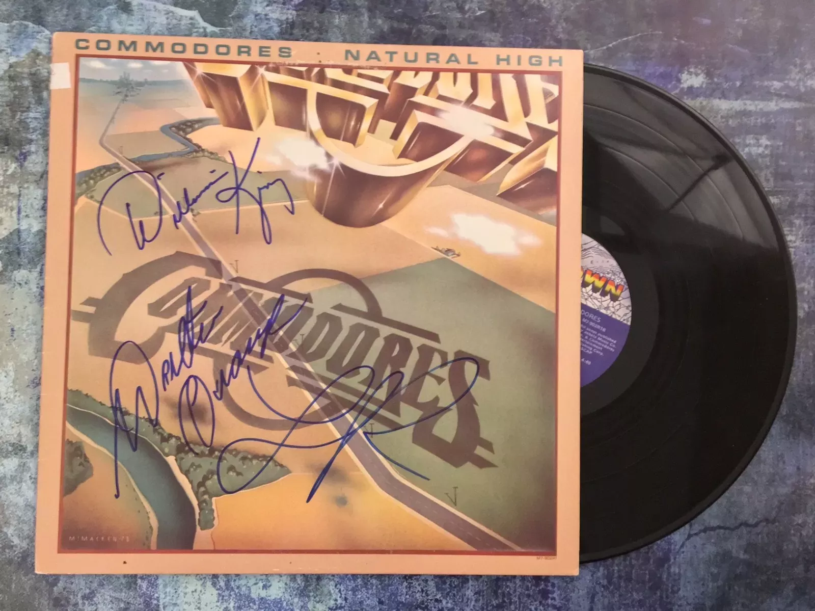 GFA Lionel Richie x3 Band * THE COMMODORES * Signed Record Vinyl Album AD4 COA