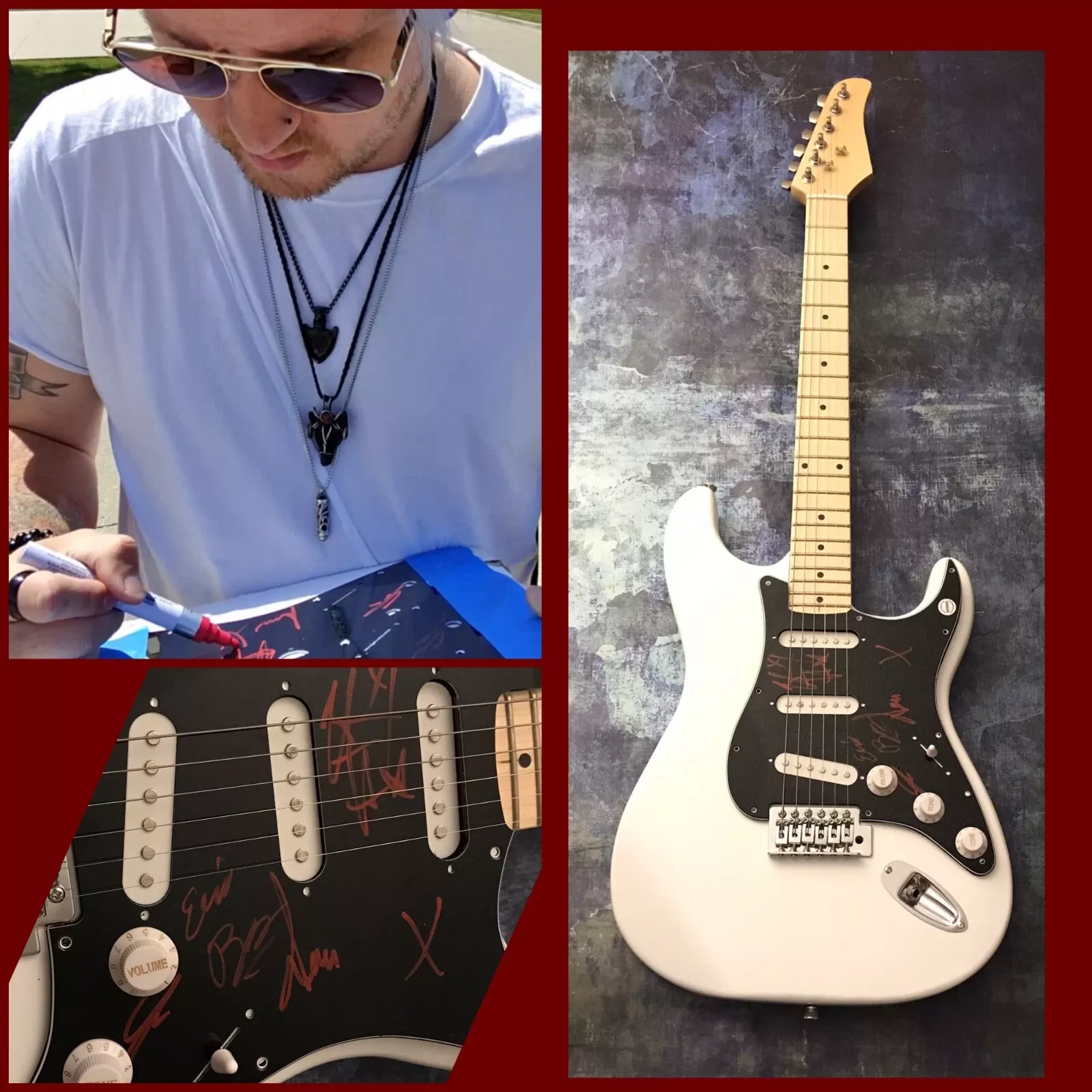 GFA Vincent Torres x4 Band * AWAKE AT LAST * Signed Electric Guitar PROOF COA