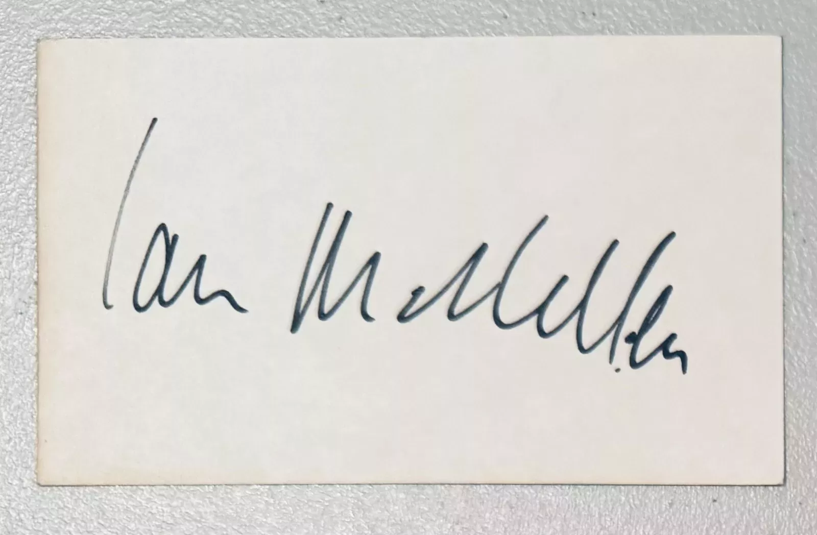 Ian McKellen Signed Autographed 3x5 Card BAS Beckett Cert Lord Of The ...