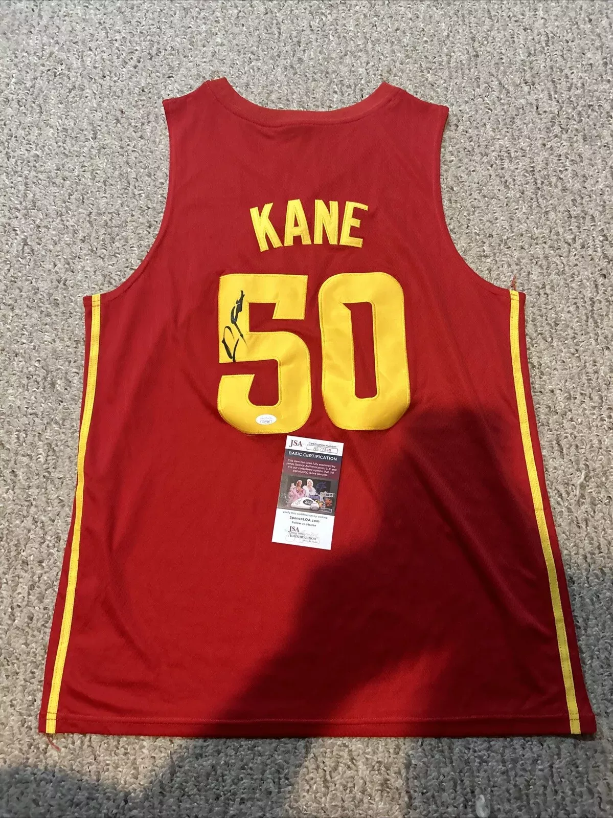 IOWA STATE CYCLONES- DEANDRE KANE SIGNED AUTOGRAPH JERSEY JSA COA BASKETBALL