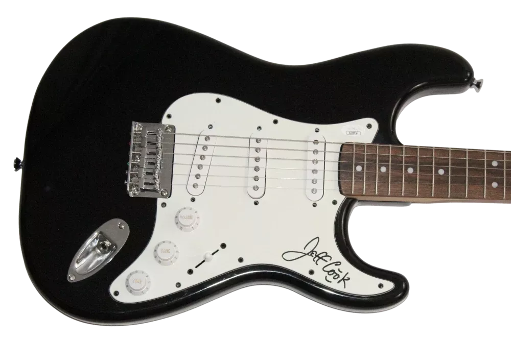 Jeff Cook of Alabama Signed Autograph Fender Guitar - Mountain Music - JSA COA