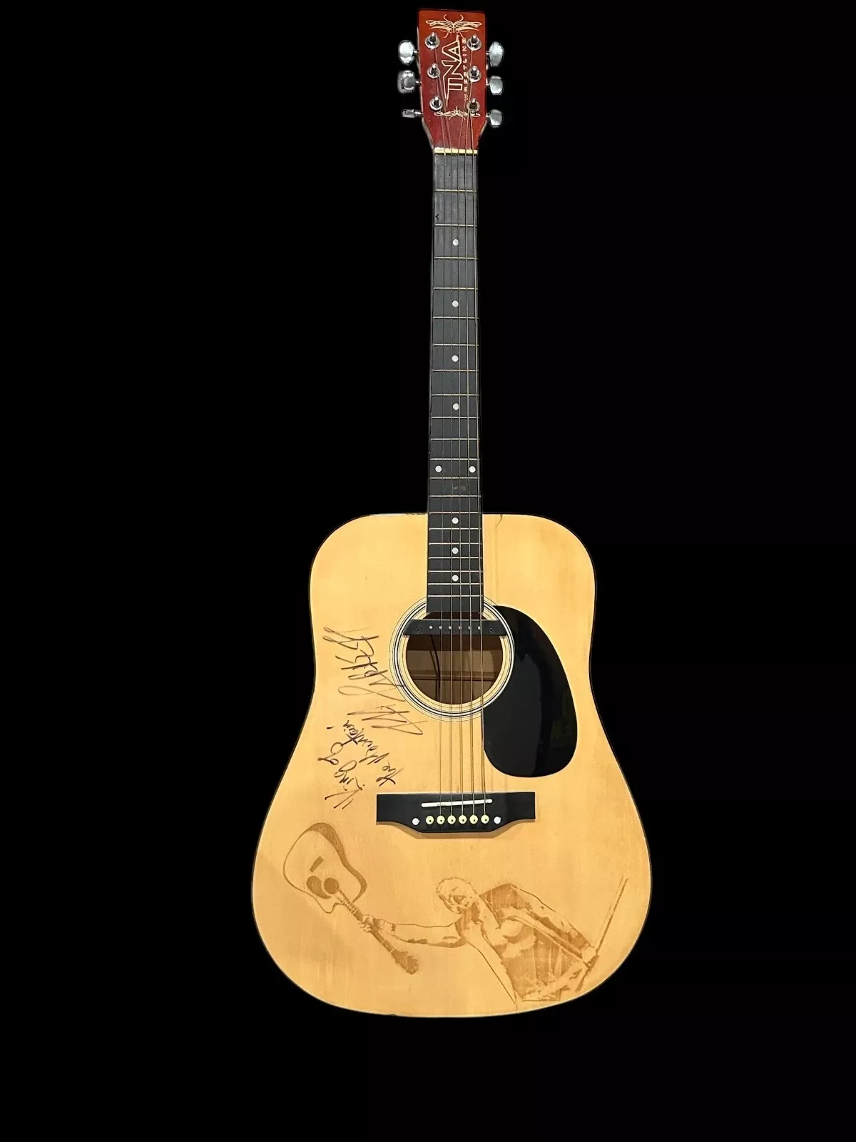 Jeff Jarrett WWF TNA Wrestler Champ Signed King of the Mountain Autograph Guitar