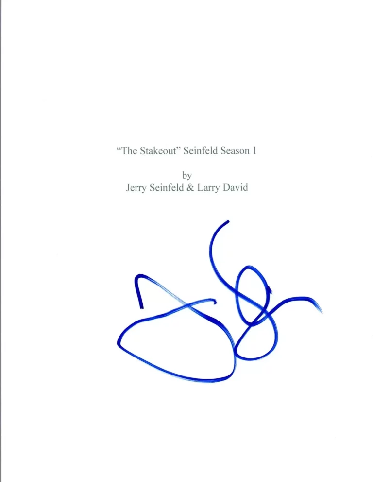 JERRY SEINFELD SIGNED AUTOGRAPHED SEINFELD THE STAKEOUT EPISODE SCRIPT COA VD COLLECTIBLE MEMORABILIA