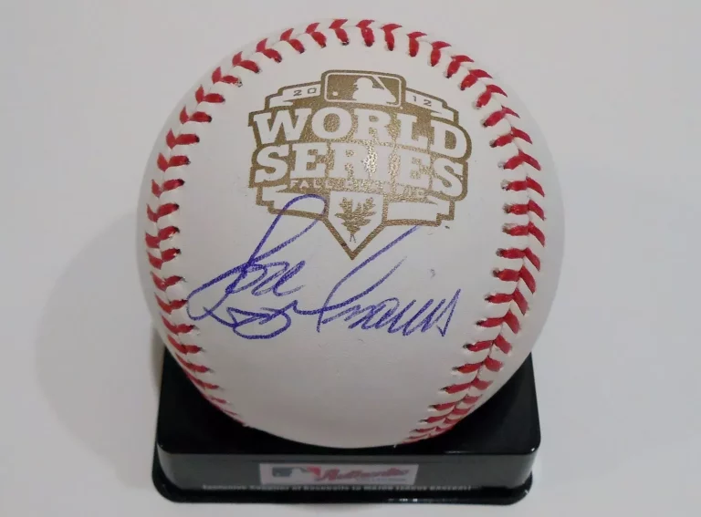 JOSE MIJARES SIGNED 2012 WORLD SERIES BASEBALL W/COA S. F. GIANTS TIGERS  COLLECTIBLE MEMORABILIA