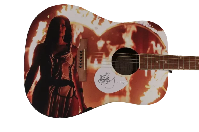KACEY MUSGRAVES SIGNED AUTOGRAPH GIBSON EPIPHONE GUITAR SEXY COUNTRY SINGER JSA COLLECTIBLE MEMORABILIA
