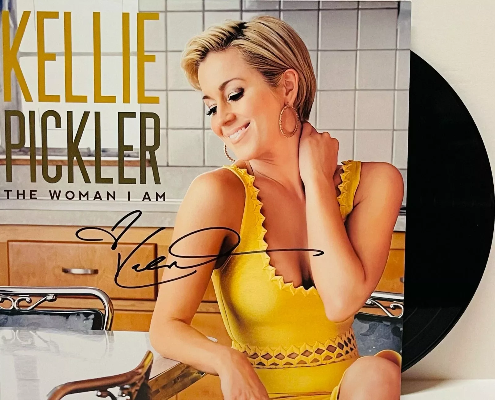 KELLIE PICKLER Signed Autograph LP Cover The Woman I Am Vinyl Record JSA COA
