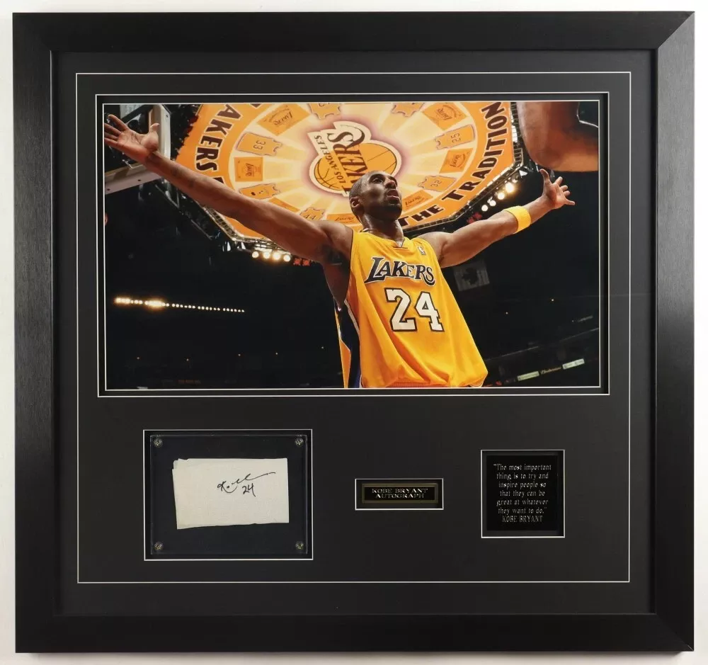 Kobe Bryant Los Angeles Lakers 5x Champ Signed Autograph Frame Photo Display JSA