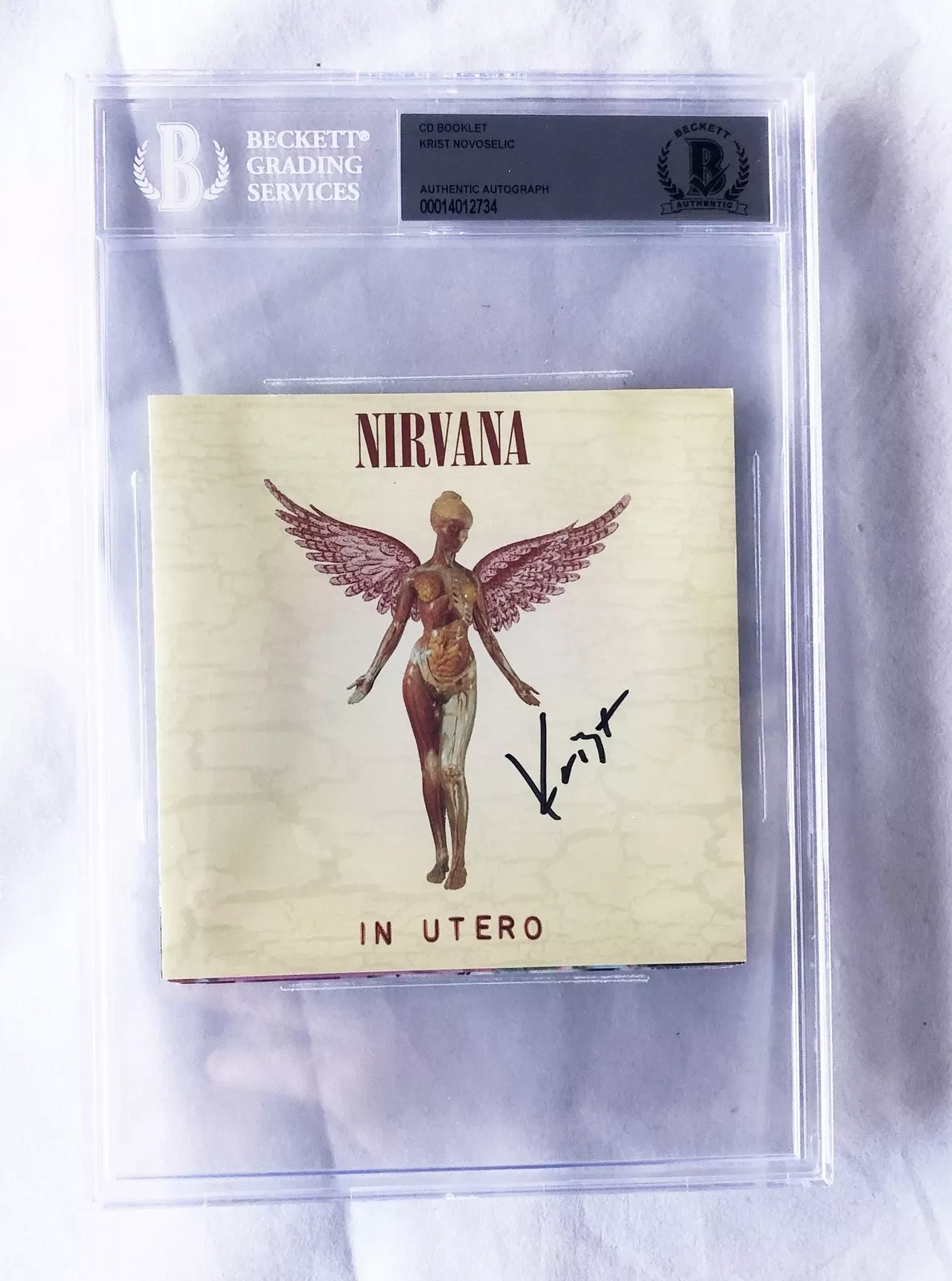 Krist Novoselic Signed CD Cover Beckett BAS Nirvana 5 COA
