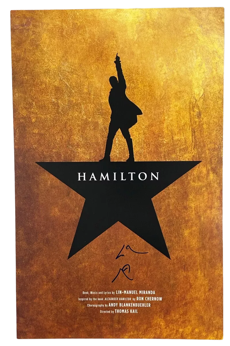 LIN MANUEL MIRANDA SIGNED HAMILTON WINDOWCARD AUTHENTIC AUTOGRAPH BECKETT COA