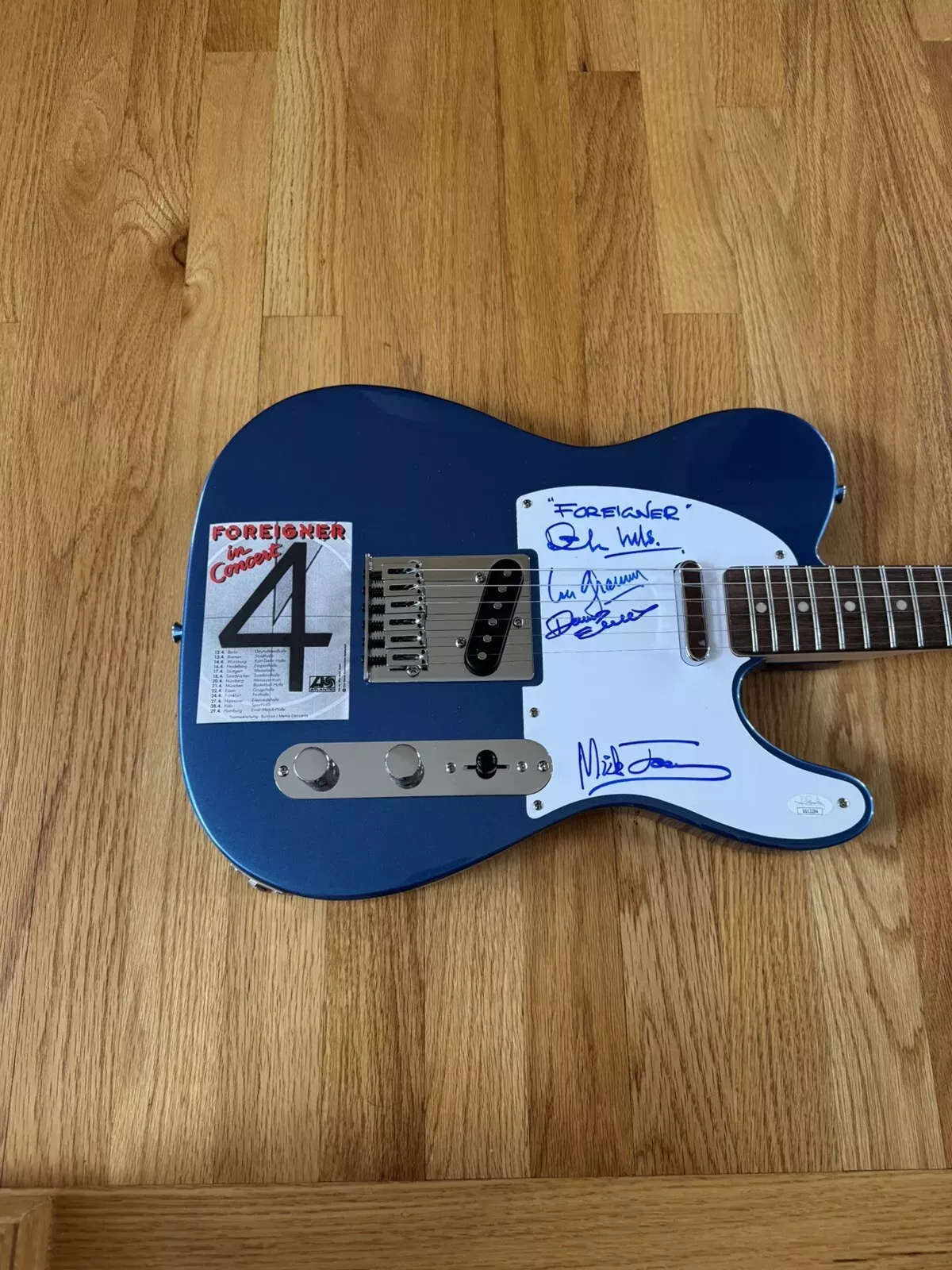 Lou Gramm Mick Jones Rick Wills Elliott Foreigner Signed Tele Guitar JSA