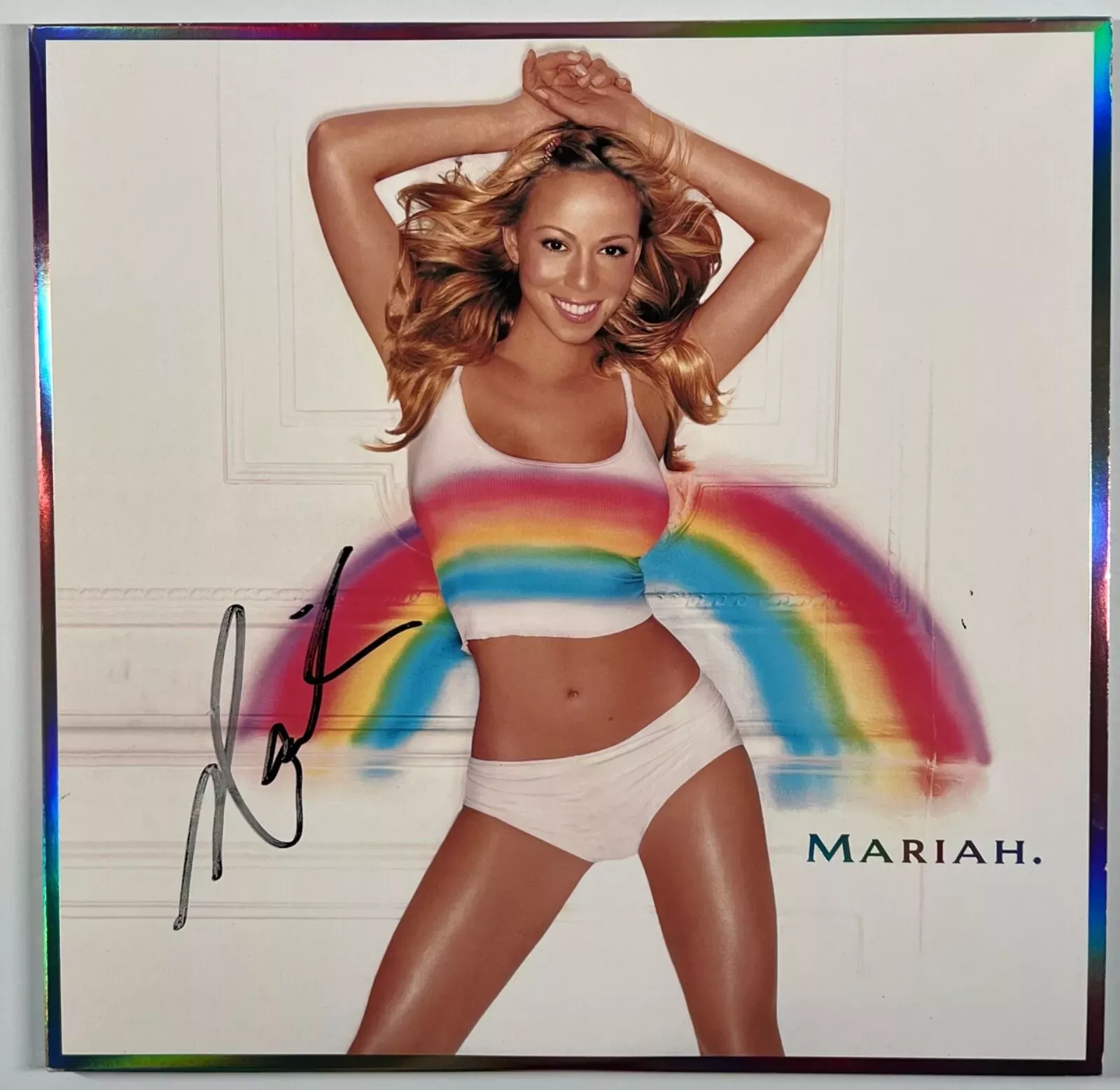 Mariah Carey JSA Signed Autograph Album Vinyl Record Rainbow