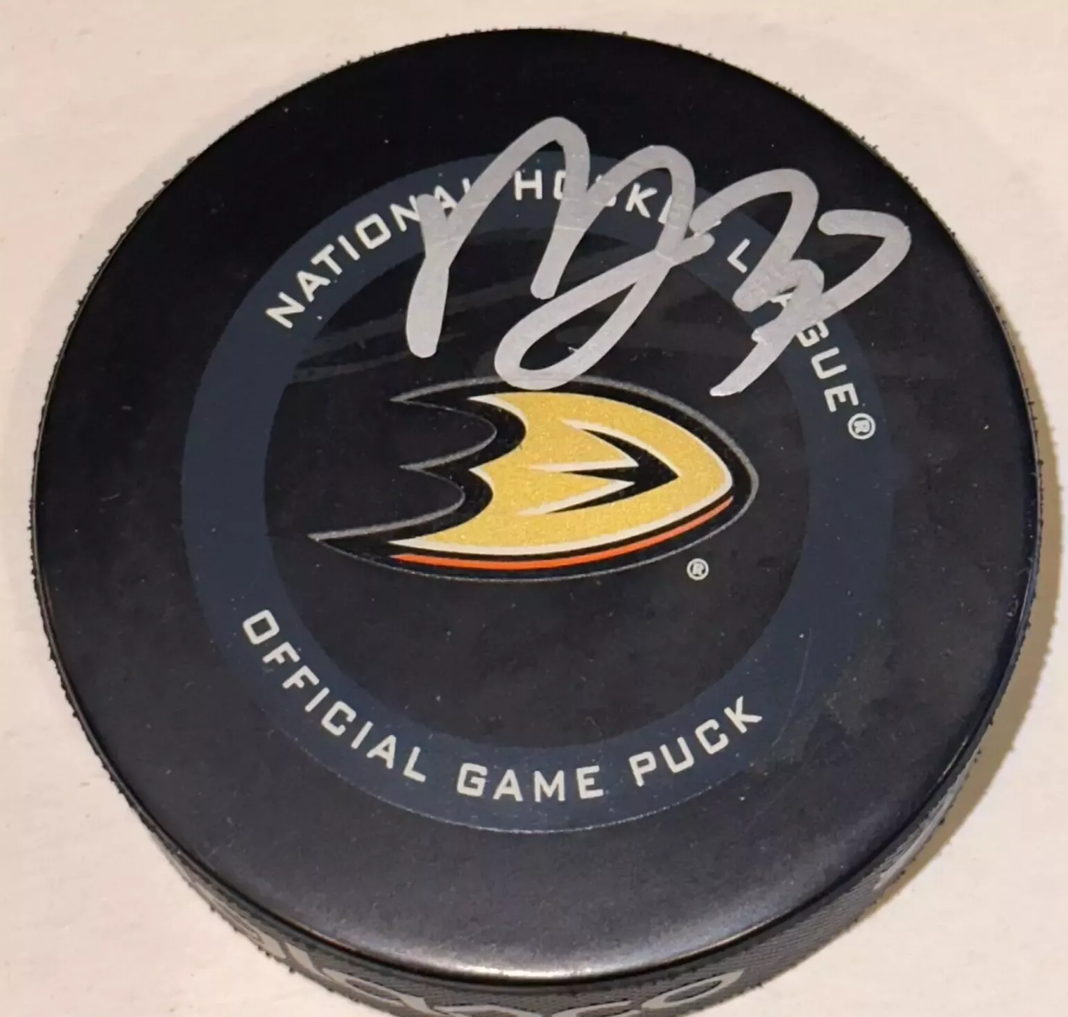 MASON McTAVISH Signed Anaheim DUCKS Official GAME Puck Beckett Auth. BAS
