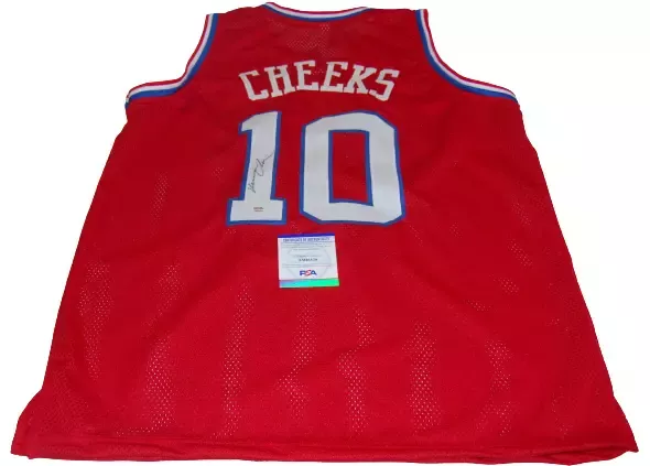 MAURICE CHEEKS signed (PHILADELPHIA 76ERS) Custom jersey PSA/DNA COA AM36829
