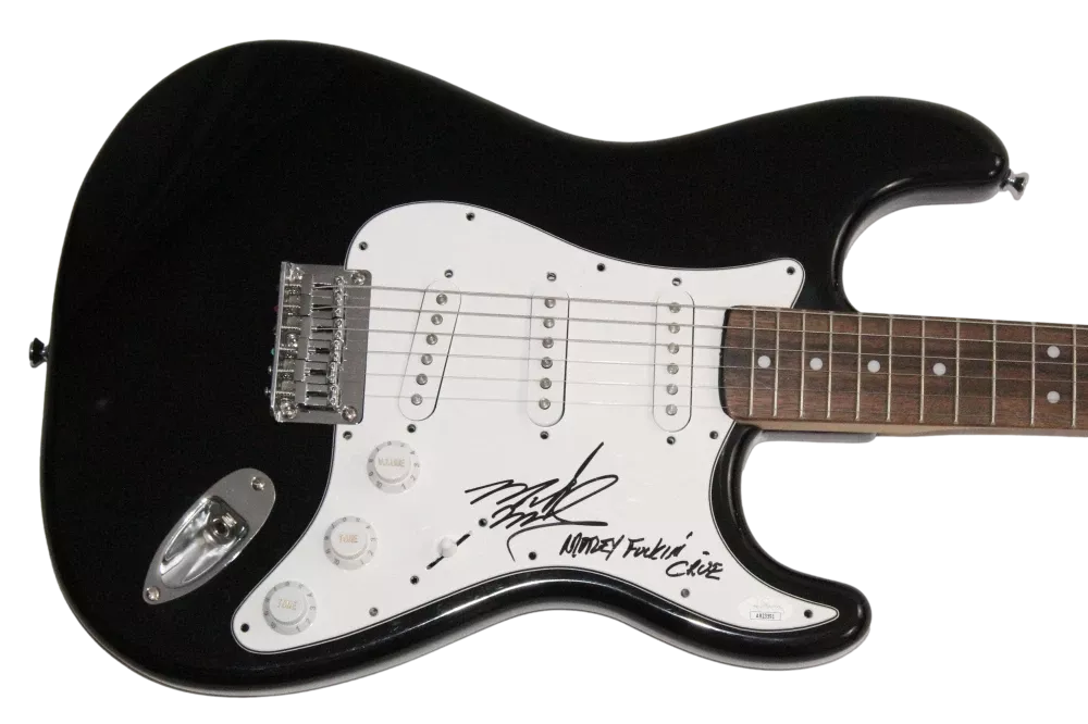 Mick Mars Signed Autograph Fender Guitar w/ Motley F'in Crue INSC JSA COA