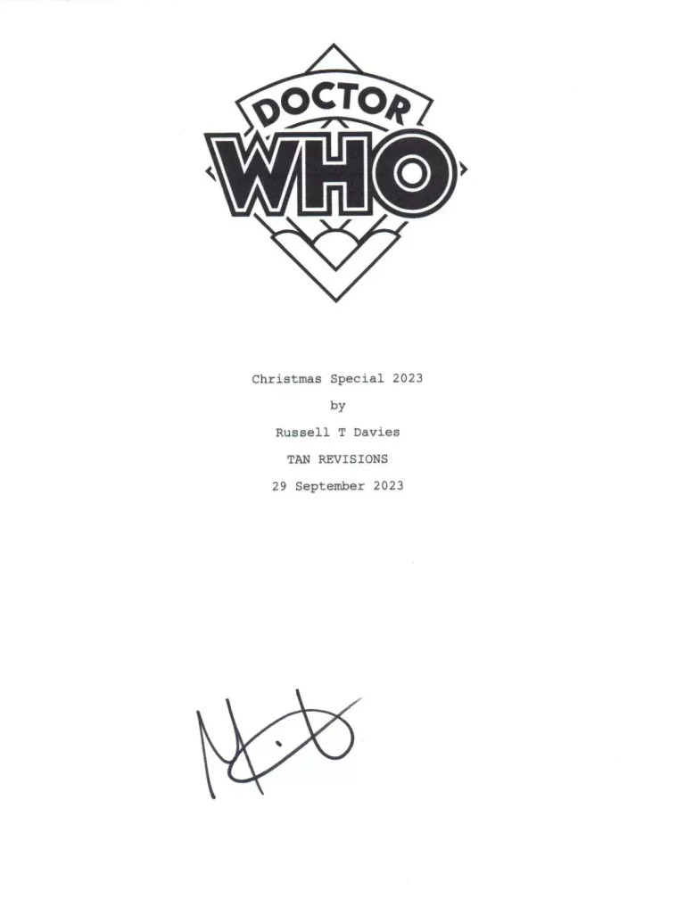 MILLIE GIBSON DOCTOR WHO SIGNED AUTOGRAPH CHRISTMAS 2023 SCRIPT SCREENPLAY COA COLLECTIBLE MEMORABILIA